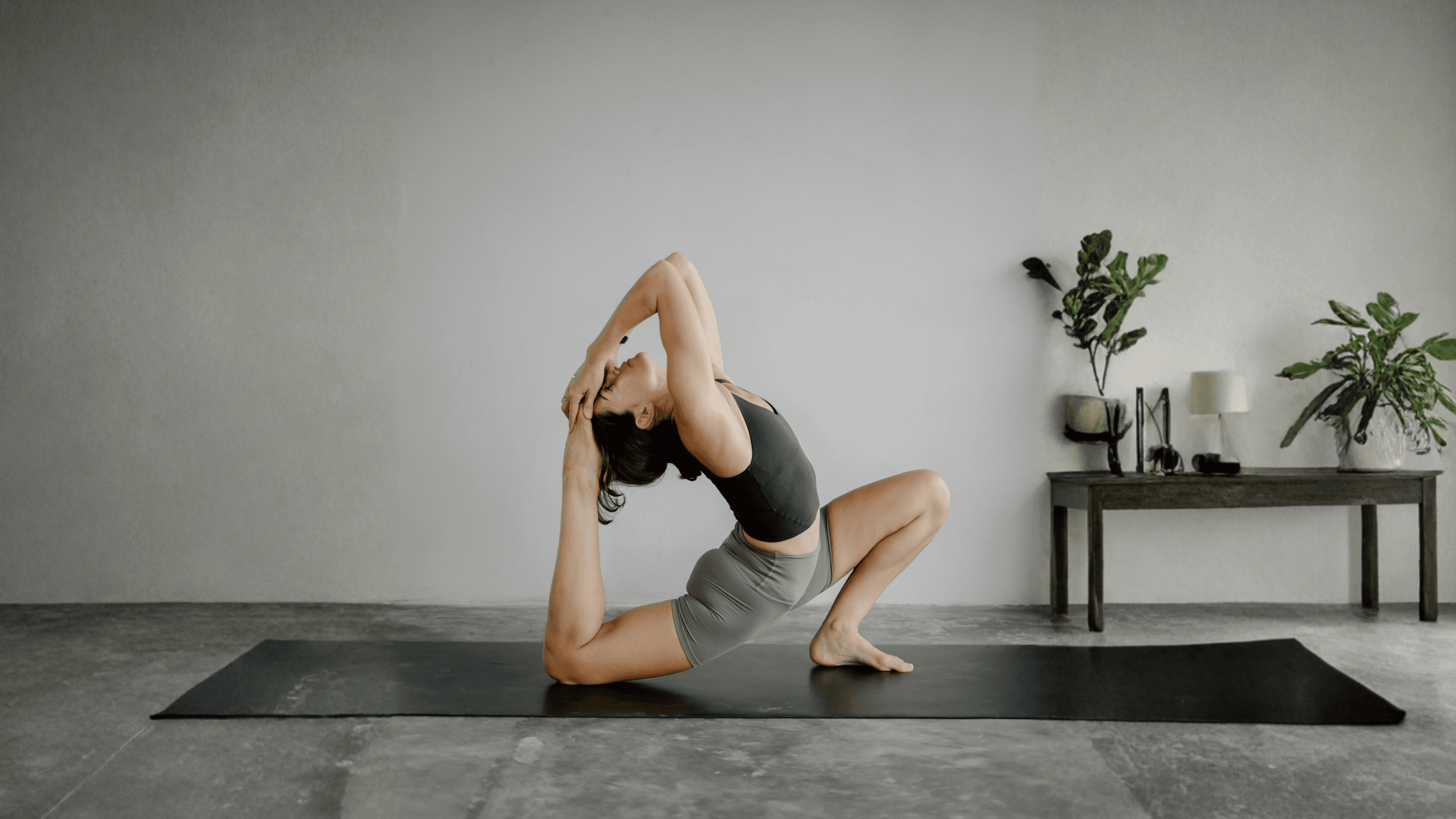 Yoga class in session